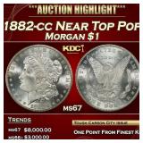 1882-cc Morgan Dollar Near Top Pop $1 ms67 SEGS