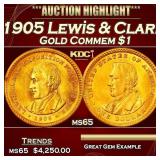 1905 Lewis & Clark Gold Commem Dollar 1 ms65 SEGS