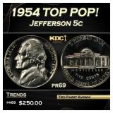 1954 Proof Jefferson Nickel TOP POP! 5c pr69 SEGS