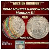 PCGS 1884-o Morgan Dollar Monster Rainbow Toned  $