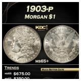 1903-p Morgan Dollar $1 Grades ms65+