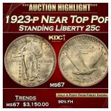 1923-p Standing Liberty Quarter Near Top Pop 25c m