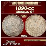 1890-cc Morgan Dollar $1 ms63 USCG