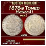 1878-s Morgan Dollar Toned $1 ms66 SEGS