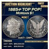 1885-p Morgan Dollar TOP POP! $1 ms67+ DMPL SEGS