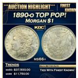 1890-o Morgan Dollar TOP POP! $1 Grades ms66+