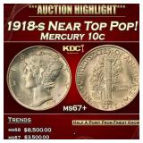 1918-s Mercury Dime Near Top Pop! 10c ms67+ SEGS