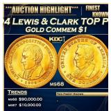 1904 Lewis & Clark Gold Commem Dollar TOP POP! 1 m