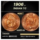 1957 Proof Lincoln Cent Rainbow Toned 1c pr66+ rb