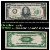 1934A $500 Green Seal Federal Reserve Note Preside
