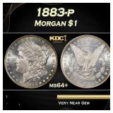 1883-p Morgan Dollar $1 Grades ms64+