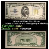1934A $5 Silver Certificate North Africa WWII Emer