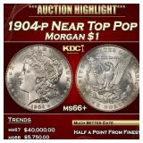 1904-p Morgan Dollar Near Top Pop $1 ms66+ SEGS