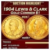 1904 Lewis & Clark Gold Commem Dollar 1 ms66+ SEGS