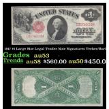 1917 $1 Large Size Legal Tender Note Grades Select