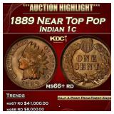 1889 Indian Cent Near Top Pop 1c ms66+ rd SEGS