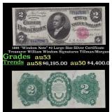 1891 $2 Large Size Silver Certificate "Windom Note