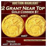 1922 Grant Gold Commem Dollar Near Top Pop! 1 ms67