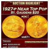 1927-p Gold St. Gaudens Double Eagle Near Top Pop