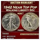 1942 Proof Walking Liberty Half Dollar Near Top Po