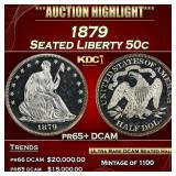 1879 Proof Seated Half Dollar 50c pr65+ DCAM SEGS