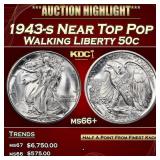 1943-s Walking Liberty Half Dollar Near Top Pop 50