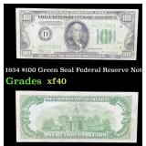 1934 $100 Green Seal Federal Reserve Note Grades x
