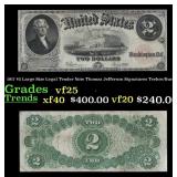 1917 $2 Large Size Legal Tender Note Thomas Jeffer