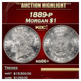 1889-p Morgan Dollar $1 ms66+ SEGS