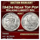 1943-s Walking Liberty Half Dollar Near Top Pop 50