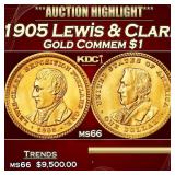 1905 Lewis & Clark Gold Commem Dollar 1 ms66 SEGS
