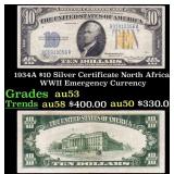 1934A $10 Silver Certificate North Africa WWII Eme