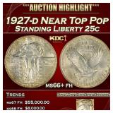 1927-d Standing Liberty Quarter Near Top Pop 25c m