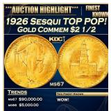 1926 Sesqui Gold Commem TOP POP! $2 1/2 ms67 SEGS