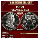 1950 Proof Franklin Half Dollar 50c pr67+ SEGS