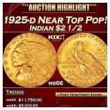 1925-d Gold Indian Quarter Eagle Near Top Pop! $2