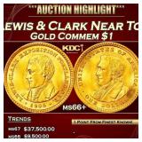1905 Lewis & Clark Gold Commem Dollar Near Top Pop