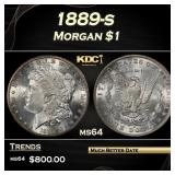 1889-s Morgan Dollar $1 Grades ms64