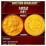 1852 Gold Dollar $1 ms66+ SEGS