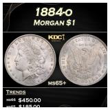 1884-o Morgan Dollar $1 Grades ms65+