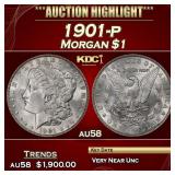 1901-p Morgan Dollar $1 au58 SEGS