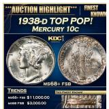 1938-d Mercury Dime TOP POP! 10c ms68+ fsb SEGS