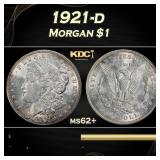 1921-d Morgan Dollar $1 Grades ms62+
