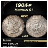 1904-p Morgan Dollar $1 Grades ms62