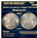 1878-s Morgan Dollar Colorfully Toned TOP POP! $1