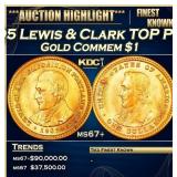 1905 Lewis & Clark Gold Commem Dollar TOP POP! 1 m