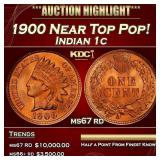 1870 Indian Cent TOP POP! 1c ms66+ rb SEGS