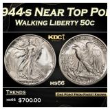 1944-s Walking Liberty Half Dollar Near Top Pop 50