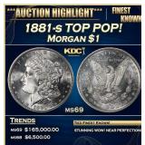 1881-s Morgan Dollar TOP POP! $1 ms69 SEGS