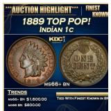 1889 Indian Cent TOP POP! 1c ms66+ bn SEGS